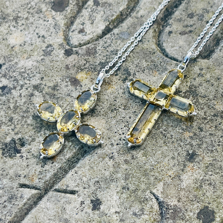 Inspired by Jane Austen & Cassandra's Topaz Cross Necklace